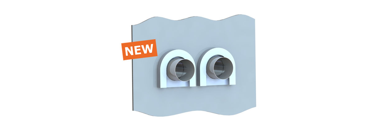 rain cap for horizontal installation